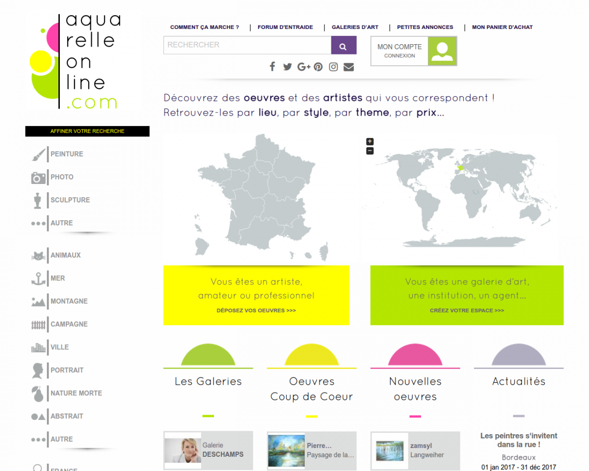 Développement du site aquarelleonline.fr - Cover Image