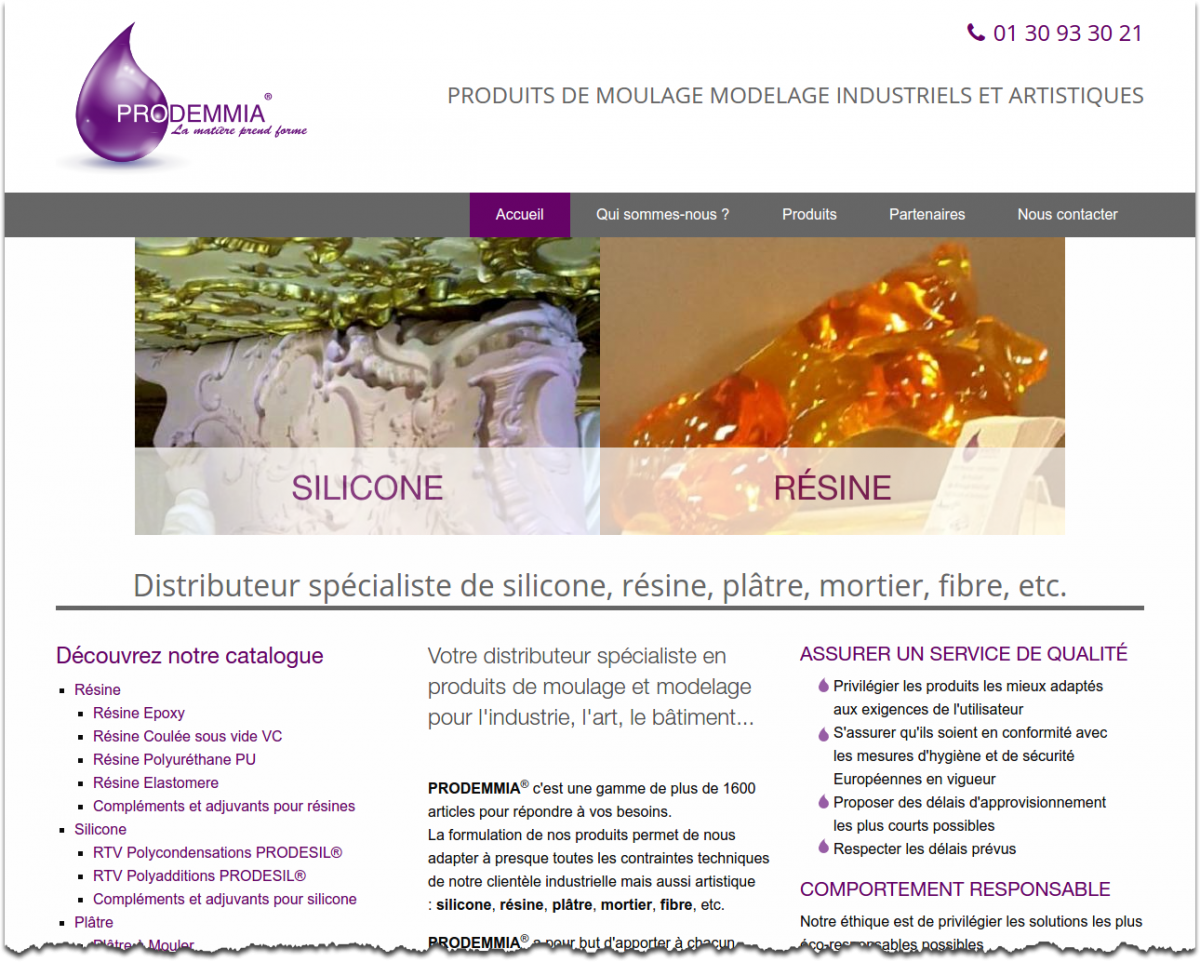 Plâtre  PRODEMMIA - PROduits DE Moulage Modelage Industriels et